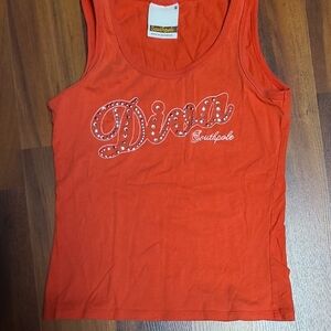 South Pole Women's Vibrant Orange Tank Top